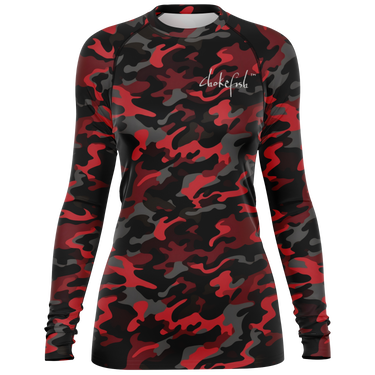 Chokefish™ Long Sleeve Rashguard Camouflage Woman's Shirt-010